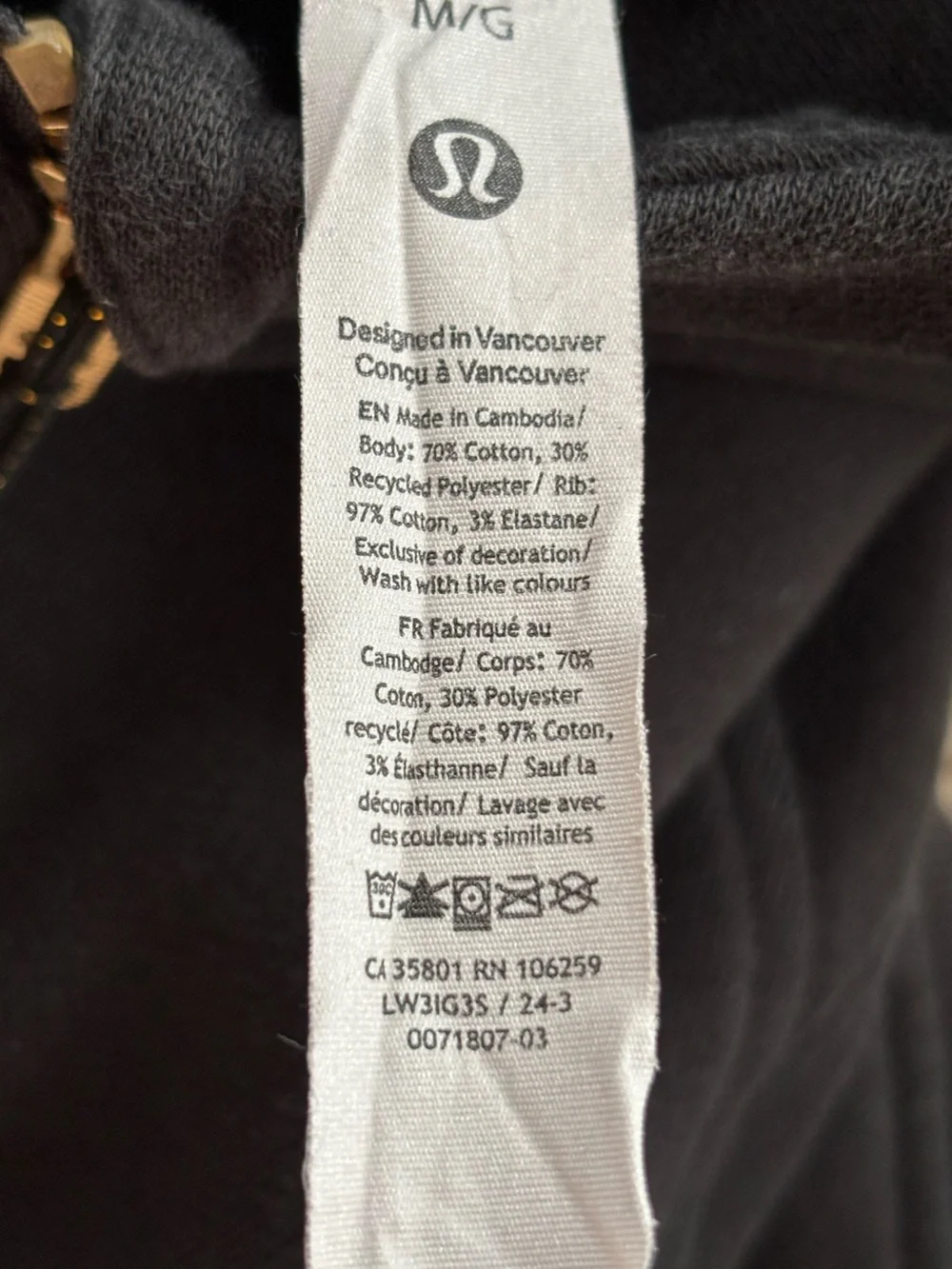 Lululemon Scuba Oversized Half-Zip Hoodie with Gold Zipper